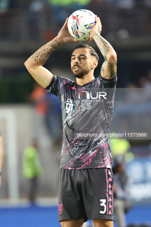 Giuseppe Pezzella of Empoli FC during the Serie A match between Empoli FC and Juventus FC in Empoli, Italy, on September 14, 2024, at the st...