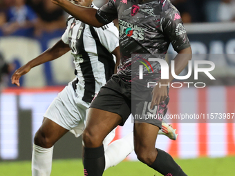 Emmanuel Ekong of Empoli FC controls the ball during the Serie A match between Empoli FC and Juventus FC in Empoli, Italy, on September 14,...