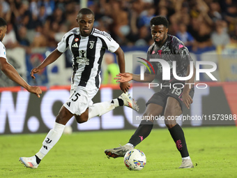 Emmanuel Ekong of Empoli FC controls the ball during the Serie A match between Empoli FC and Juventus FC in Empoli, Italy, on September 14,...