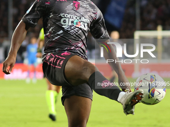 Emmanuel Ekong of Empoli FC controls the ball during the Serie A match between Empoli FC and Juventus FC in Empoli, Italy, on September 14,...