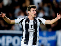 Andrea Cambiaso of Juventus FC looks dejected during the Serie A Enilive match between Empoli FC and Juventus FC at Stadio Carlo Castellani...