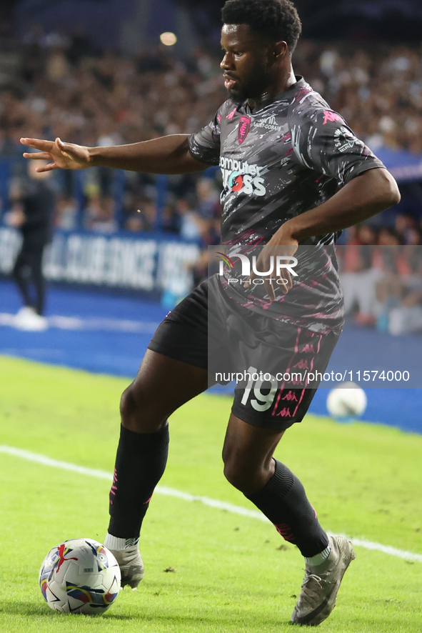 Emmanuel Ekong of Empoli FC controls the ball during the Serie A match between Empoli FC and Juventus FC in Empoli, Italy, on September 14,...