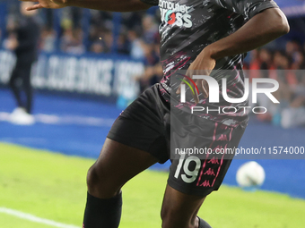 Emmanuel Ekong of Empoli FC controls the ball during the Serie A match between Empoli FC and Juventus FC in Empoli, Italy, on September 14,...