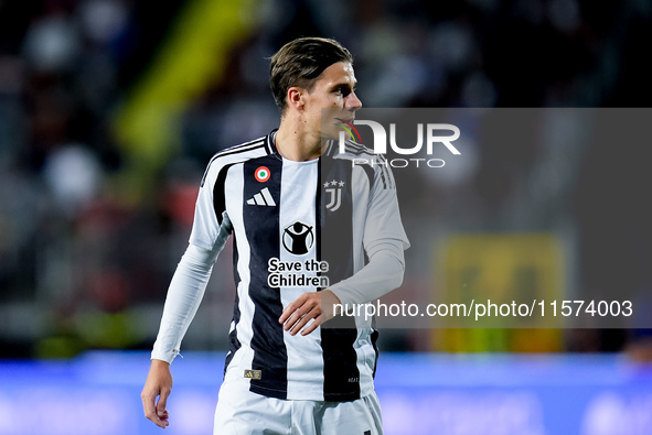 Nicolo' Fagioli of Juventus FC looks on during the Serie A Enilive match between Empoli FC and Juventus FC at Stadio Carlo Castellani on Sep...