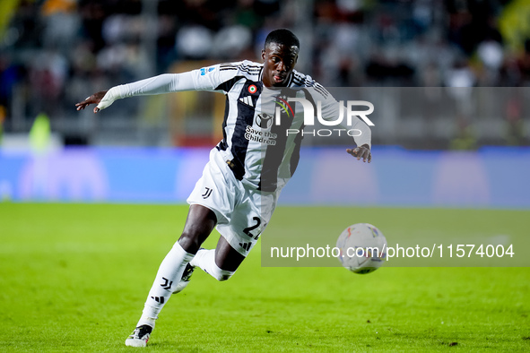 Timothy Weah of Juventus FC during the Serie A Enilive match between Empoli FC and Juventus FC at Stadio Carlo Castellani on September 14, 2...