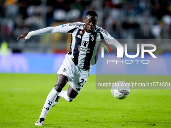 Timothy Weah of Juventus FC during the Serie A Enilive match between Empoli FC and Juventus FC at Stadio Carlo Castellani on September 14, 2...