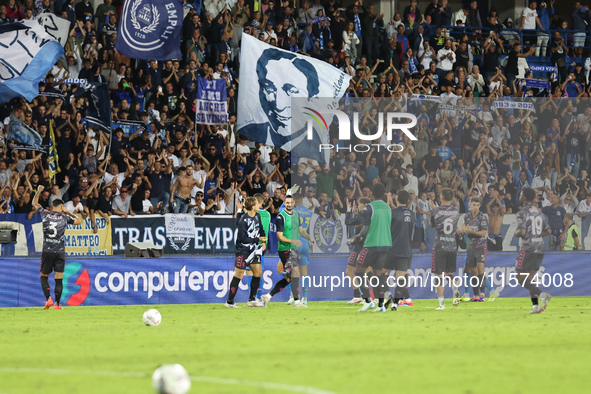 Empoli FC players greet their fans after the Serie A match between Empoli FC and Juventus FC in Empoli, Italy, on September 14, 2024, at the...