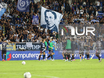 Empoli FC players greet their fans after the Serie A match between Empoli FC and Juventus FC in Empoli, Italy, on September 14, 2024, at the...