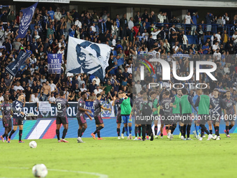 Empoli FC players greet their fans after the Serie A match between Empoli FC and Juventus FC in Empoli, Italy, on September 14, 2024, at the...