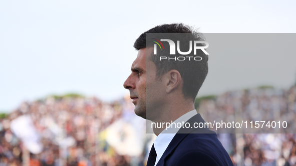 Head Coach Thiago Motta of Juventus FC looks on during the Serie A match between Empoli FC and Juventus FC in Empoli, Italy, on September 14...