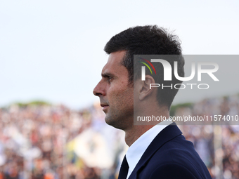 Head Coach Thiago Motta of Juventus FC looks on during the Serie A match between Empoli FC and Juventus FC in Empoli, Italy, on September 14...