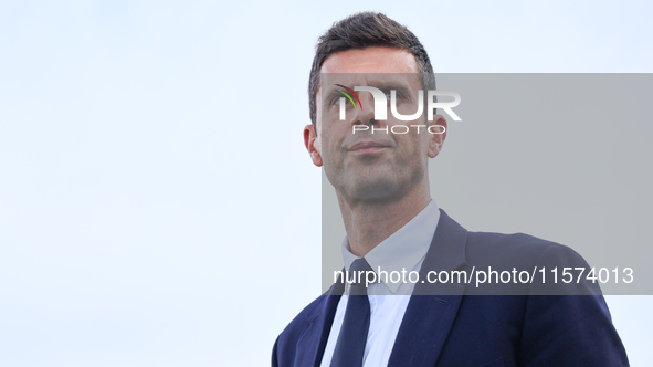 Head Coach Thiago Motta of Juventus FC looks on during the Serie A match between Empoli FC and Juventus FC in Empoli, Italy, on September 14...