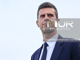 Head Coach Thiago Motta of Juventus FC looks on during the Serie A match between Empoli FC and Juventus FC in Empoli, Italy, on September 14...