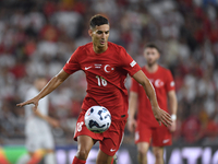 Mert Muldur of Turkey  during the UEFA Nations League 2024/25 League B Group B4 match between Turkiye and Iceland at Gursel Aksel Stadium on...