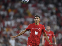 Mert Muldur of Turkey  during the UEFA Nations League 2024/25 League B Group B4 match between Turkiye and Iceland at Gursel Aksel Stadium on...