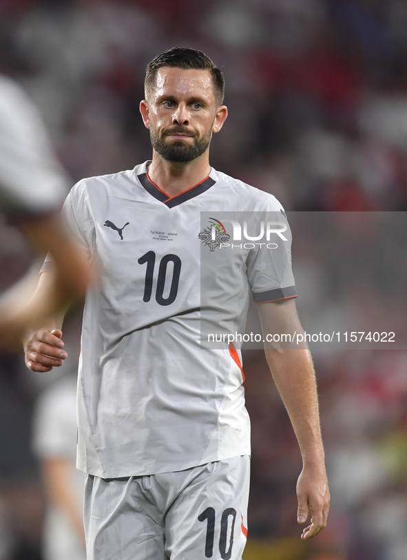 Gylfi Sigurdsson of Iceland   during the UEFA Nations League 2024/25 League B Group B4 match between Turkiye and Iceland at Gursel Aksel Sta...