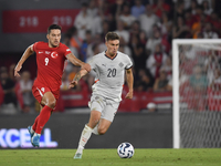 Daniel Leo Gretarsson of Iceland and Umut Nayir of Turkey  during the UEFA Nations League 2024/25 League B Group B4 match between Turkiye an...