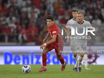 Arda Guler of Turkey    during the UEFA Nations League 2024/25 League B Group B4 match between Turkiye and Iceland at Gursel Aksel Stadium o...