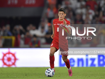 Arda Guler of Turkey    during the UEFA Nations League 2024/25 League B Group B4 match between Turkiye and Iceland at Gursel Aksel Stadium o...