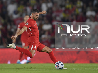 Merih Demiral of Turkey  during the UEFA Nations League 2024/25 League B Group B4 match between Turkiye and Iceland at Gursel Aksel Stadium...