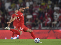 Merih Demiral of Turkey  during the UEFA Nations League 2024/25 League B Group B4 match between Turkiye and Iceland at Gursel Aksel Stadium...