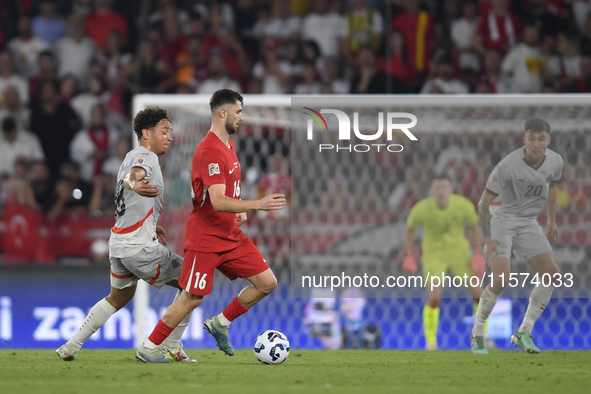 Ismail Yuksek of Turkey  during the UEFA Nations League 2024/25 League B Group B4 match between Turkiye and Iceland at Gursel Aksel Stadium...