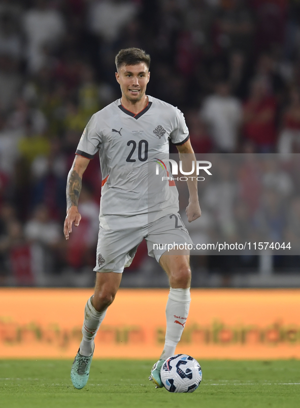 Daniel Leo Gretarsson of Iceland  during the UEFA Nations League 2024/25 League B Group B4 match between Turkiye and Iceland at Gursel Aksel...