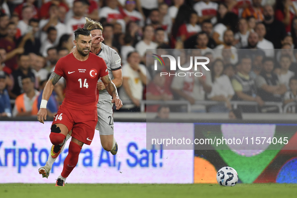 Abdulkerim Bardakci of Turkey  during the UEFA Nations League 2024/25 League B Group B4 match between Turkiye and Iceland at Gursel Aksel St...