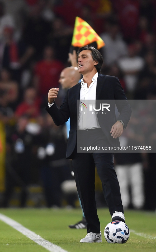 Vincenzo Montella Turkey head coach   during the UEFA Nations League 2024/25 League B Group B4 match between Turkiye and Iceland at Gursel A...