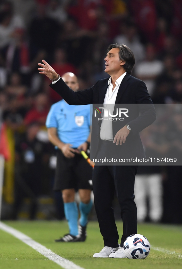 Vincenzo Montella Turkey head coach   during the UEFA Nations League 2024/25 League B Group B4 match between Turkiye and Iceland at Gursel A...