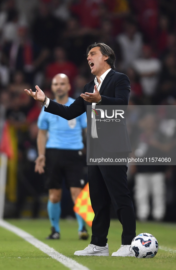 Vincenzo Montella Turkey head coach   during the UEFA Nations League 2024/25 League B Group B4 match between Turkiye and Iceland at Gursel A...