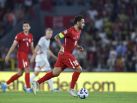 Hakan Calhanoglu of Turkey  during the UEFA Nations League 2024/25 League B Group B4 match between Turkiye and Iceland at Gursel Aksel Stadi...