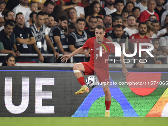 Kerem Akturkoglu of Turkey  during the UEFA Nations League 2024/25 League B Group B4 match between Turkiye and Iceland at Gursel Aksel Stadi...