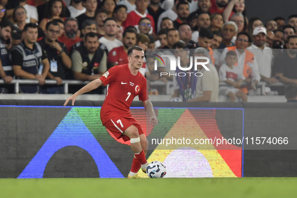 Kerem Akturkoglu of Turkey  during the UEFA Nations League 2024/25 League B Group B4 match between Turkiye and Iceland at Gursel Aksel Stadi...