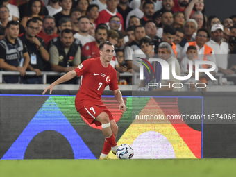 Kerem Akturkoglu of Turkey  during the UEFA Nations League 2024/25 League B Group B4 match between Turkiye and Iceland at Gursel Aksel Stadi...