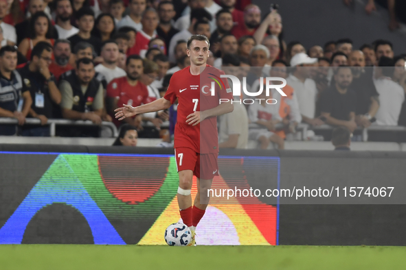 Kerem Akturkoglu of Turkey  during the UEFA Nations League 2024/25 League B Group B4 match between Turkiye and Iceland at Gursel Aksel Stadi...