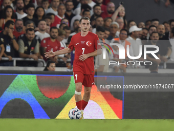 Kerem Akturkoglu of Turkey  during the UEFA Nations League 2024/25 League B Group B4 match between Turkiye and Iceland at Gursel Aksel Stadi...