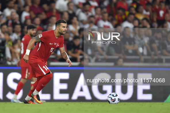 Kerem Akturkoglu of Turkey  during the UEFA Nations League 2024/25 League B Group B4 match between Turkiye and Iceland at Gursel Aksel Stadi...