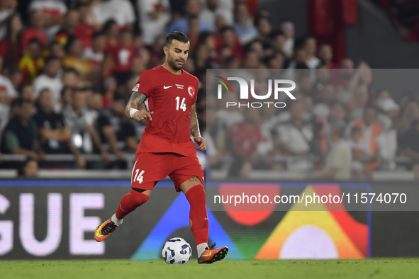 Abdulkerim Bardakci of Turkey  during the UEFA Nations League 2024/25 League B Group B4 match between Turkiye and Iceland at Gursel Aksel St...