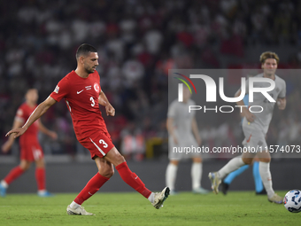 Merih Demiral of Turkey  during the UEFA Nations League 2024/25 League B Group B4 match between Turkiye and Iceland at Gursel Aksel Stadium...