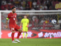 Hakan Calhanoglu of Turkey  during the UEFA Nations League 2024/25 League B Group B4 match between Turkiye and Iceland at Gursel Aksel Stadi...