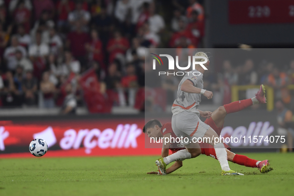 Arda Guler of Turkey   during the UEFA Nations League 2024/25 League B Group B4 match between Turkiye and Iceland at Gursel Aksel Stadium on...