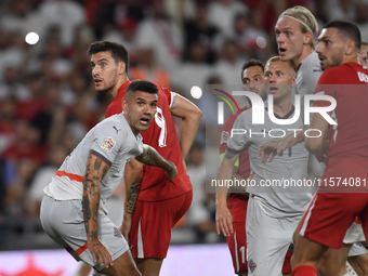 Victor Palsson of Iceland   during the UEFA Nations League 2024/25 League B Group B4 match between Turkiye and Iceland at Gursel Aksel Stadi...