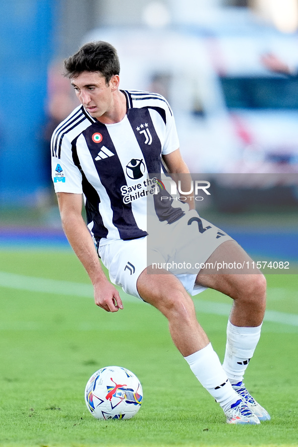 Andrea Cambiaso of Juventus FC during the Serie A Enilive match between Empoli FC and Juventus FC at Stadio Carlo Castellani on September 14...