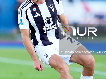 Andrea Cambiaso of Juventus FC during the Serie A Enilive match between Empoli FC and Juventus FC at Stadio Carlo Castellani on September 14...