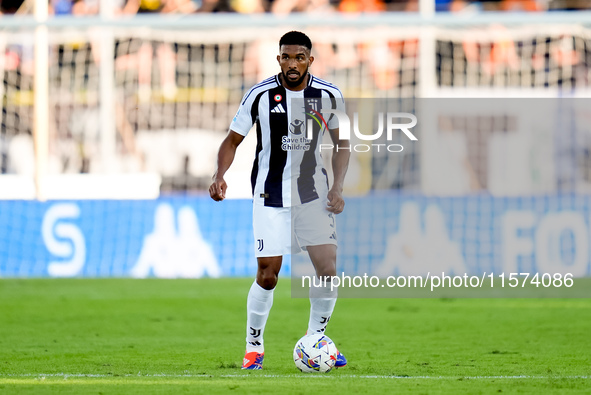 Bremer of Juventus FC during the Serie A Enilive match between Empoli FC and Juventus FC at Stadio Carlo Castellani on September 14, 2024 in...