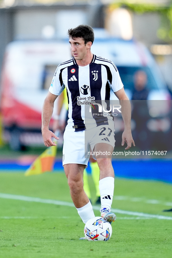 Andrea Cambiaso of Juventus FC during the Serie A Enilive match between Empoli FC and Juventus FC at Stadio Carlo Castellani on September 14...