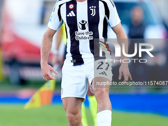 Andrea Cambiaso of Juventus FC during the Serie A Enilive match between Empoli FC and Juventus FC at Stadio Carlo Castellani on September 14...