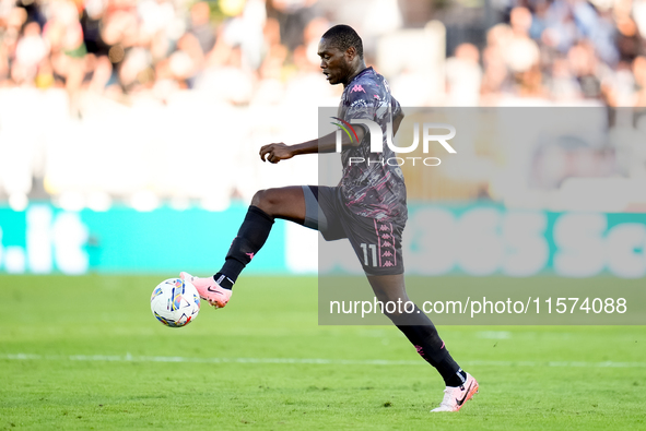 Emmanuel Gyasi of Empoli FC during the Serie A Enilive match between Empoli FC and Juventus FC at Stadio Carlo Castellani on September 14, 2...