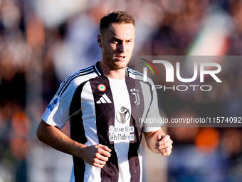 Teun Koopmeiners of Juventus FC looks on during the Serie A Enilive match between Empoli FC and Juventus FC at Stadio Carlo Castellani on Se...